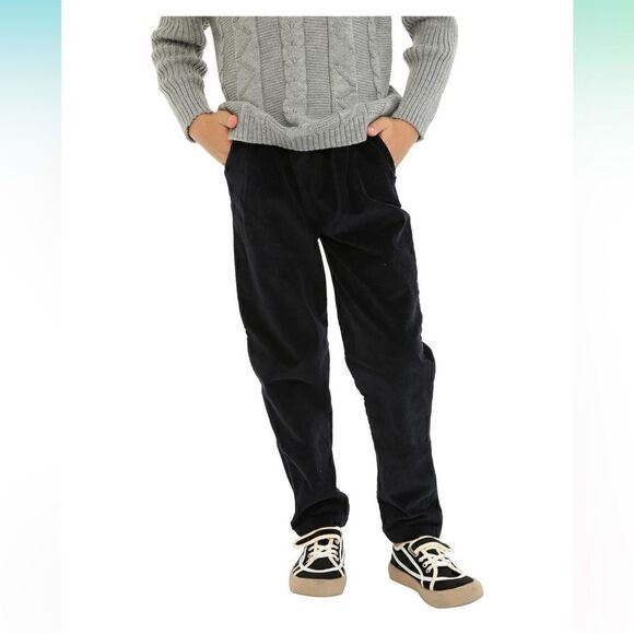 Mud Kingdom Boys Girls Corduroy Pants Pull On Plain Elastic Waist - Picture 3 of 10